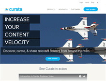 Tablet Screenshot of curata.com